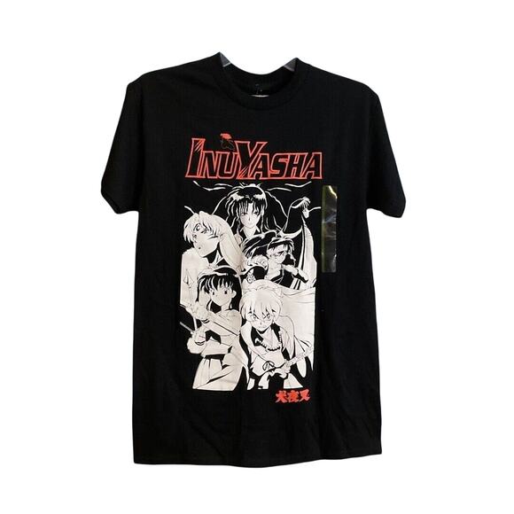 Men’s T-Shirt Size S Official Anime InuYashi Black Red Graphic - Picture 1 of 6